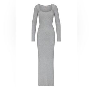 Soft Lounge Shimmer Skims Long Sleeve Dress